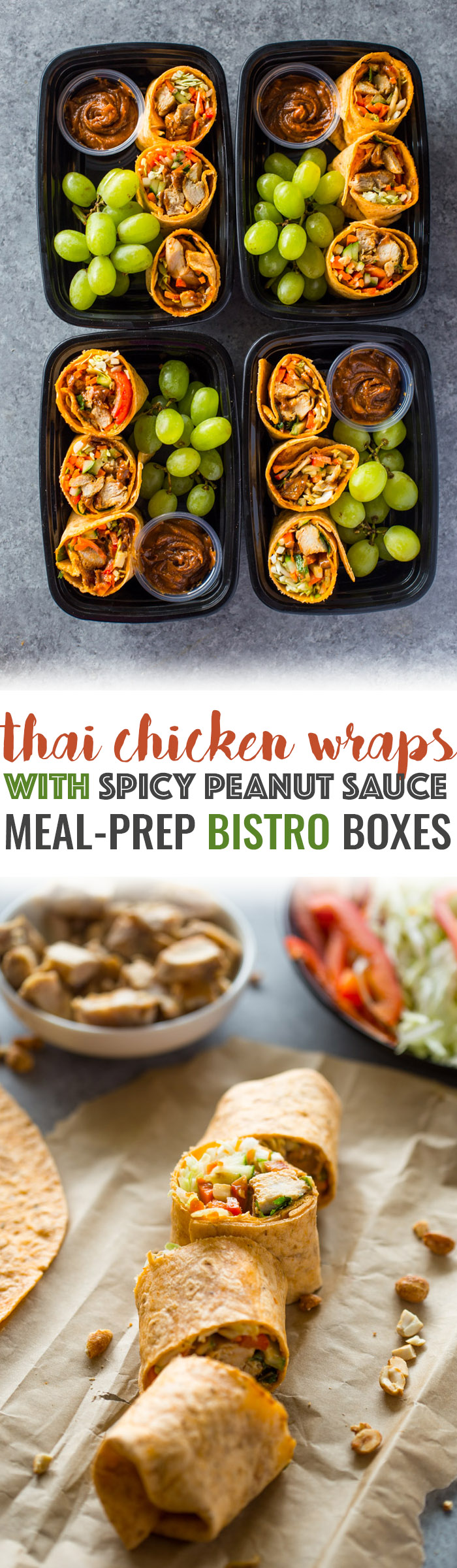 Thai Chicken Wraps Meal-Prep Bistro Boxes