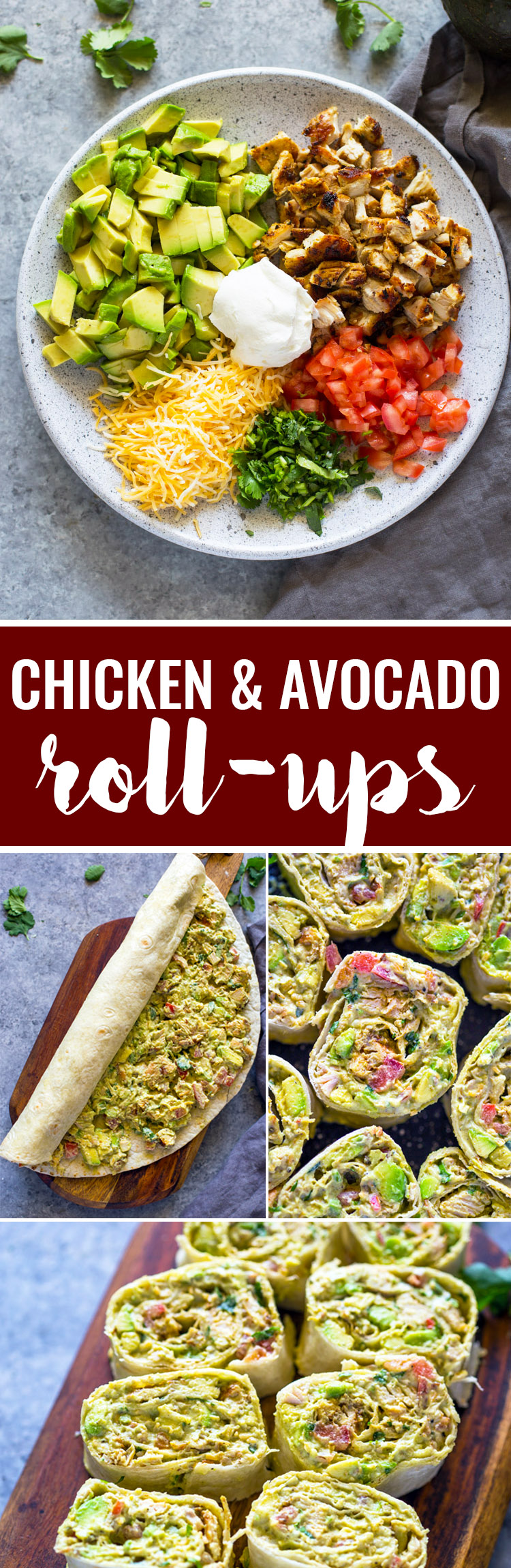 Quick 10 Minute Chicken and Avocado Roll-ups