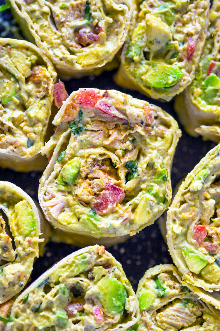 Quick 10 Minute Chicken and Avocado Roll-ups