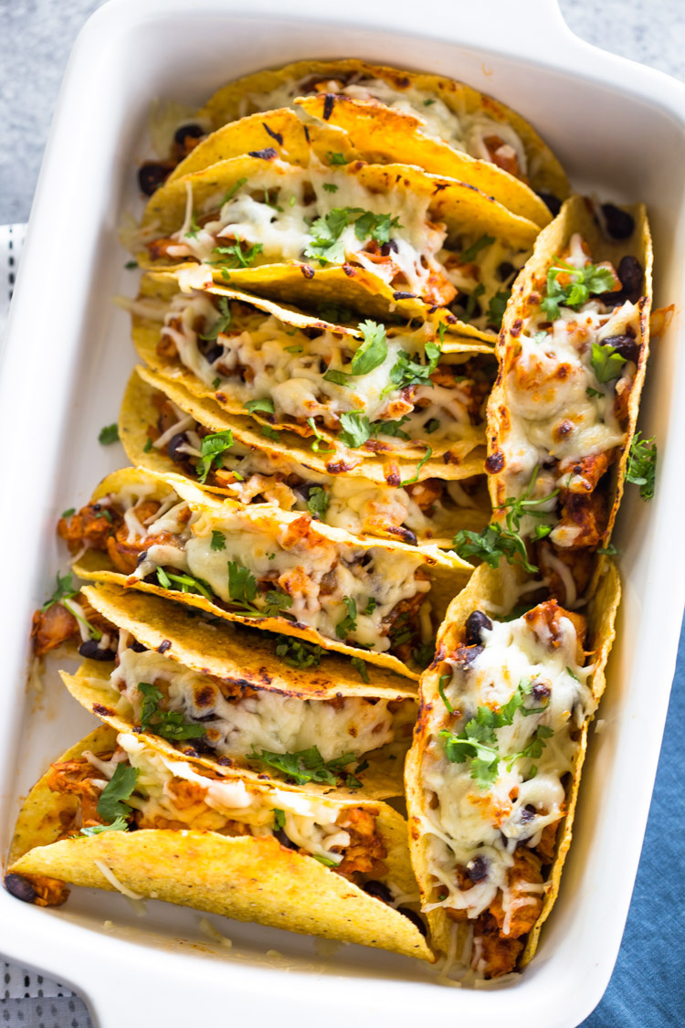 Easy Baked Chicken Tacos