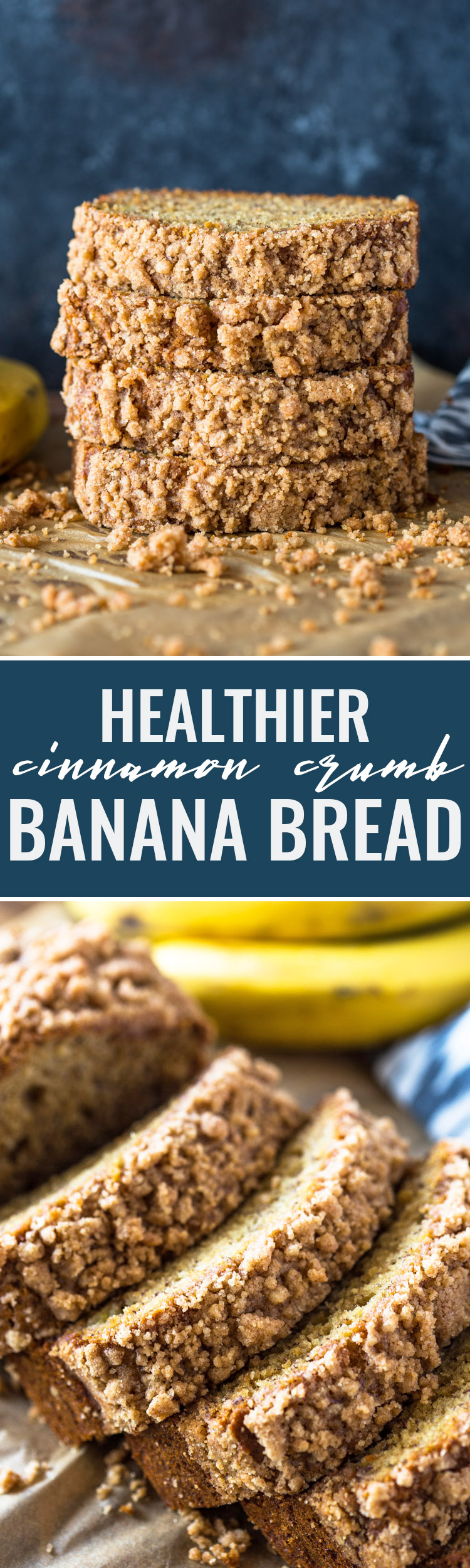Healthier Cinnamon Crunch Banana Bread