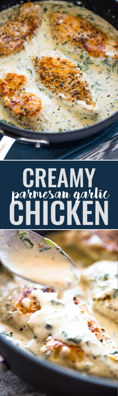 Creamy Garlic Parmesan Chicken | Gimme Delicious