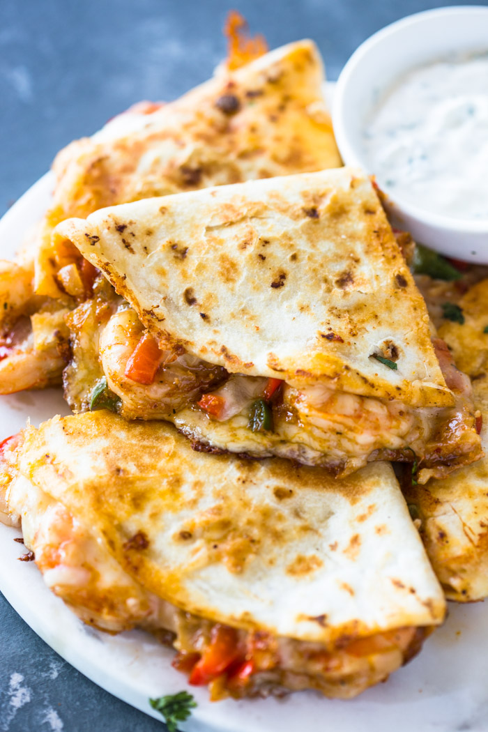 THE BEST SHRIMP QUESADILLAS | FOOD AND DRINK