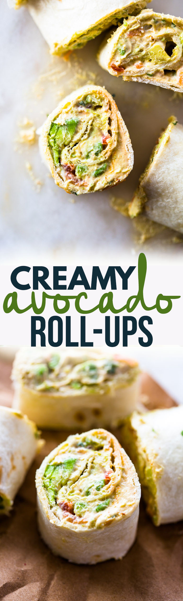 Creamy Avocado & Tomato Roll-Ups