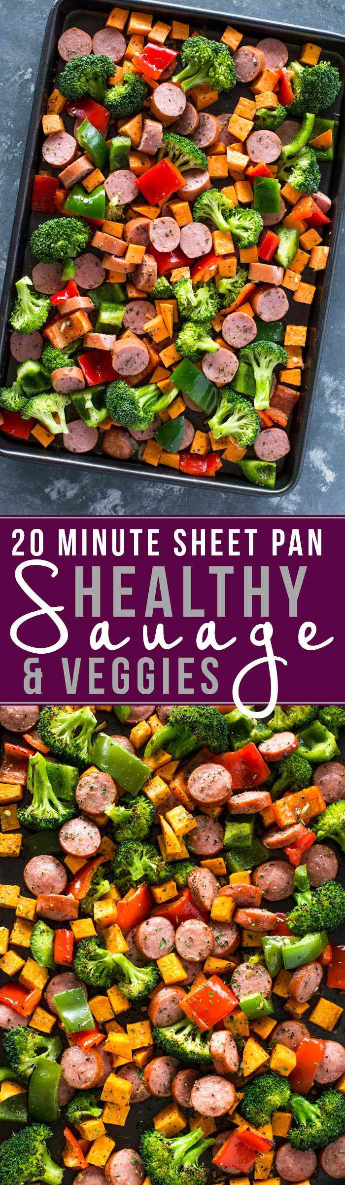Healthy 20 Minute Sheet Pan Sausage and Veggies