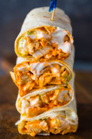 5 Minute Buffalo Chicken Wraps | Gimme Delicious