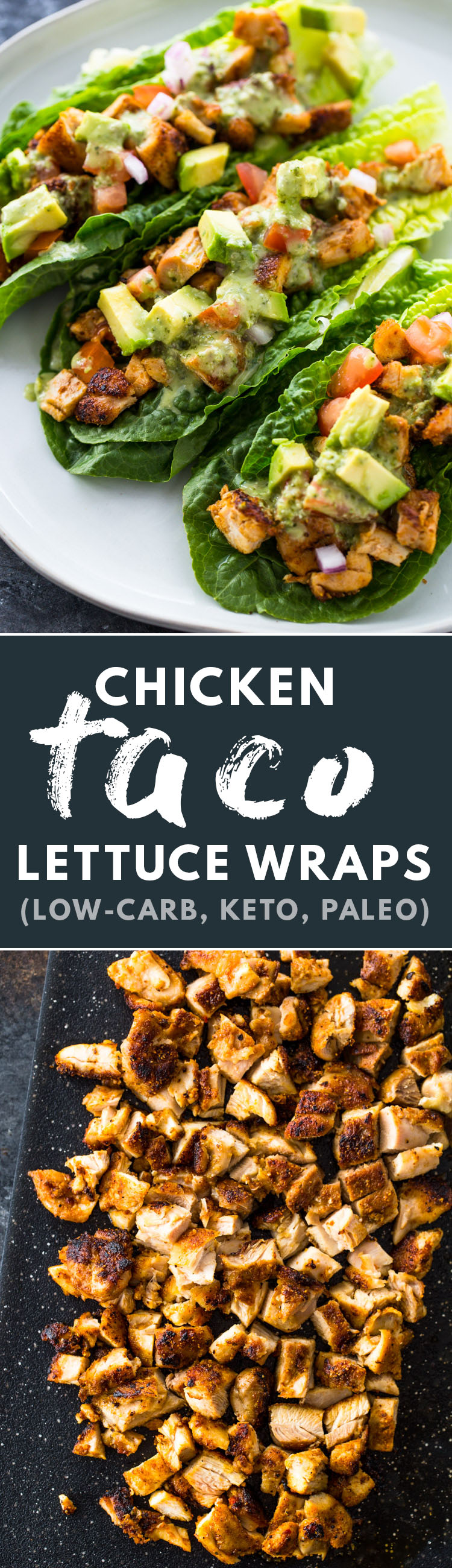 Chicken Taco Lettuce Wraps (Low-Carb , Paleo, Keto)