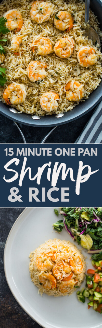 15 Minute One Pan Shrimp And Rice | Gimme Delicious