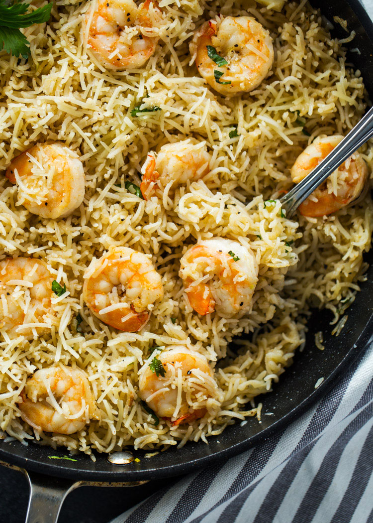15 Minute One Pan Shrimp and Rice