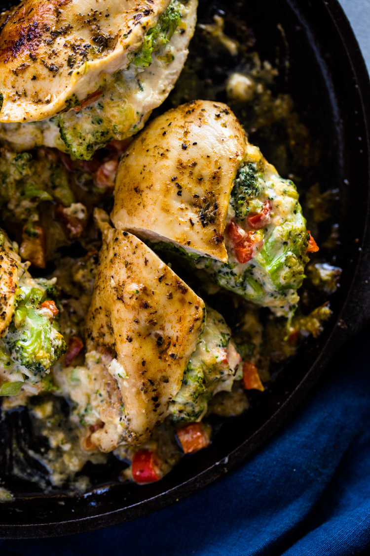 Cheesy Broccoli Stuffed Chicken