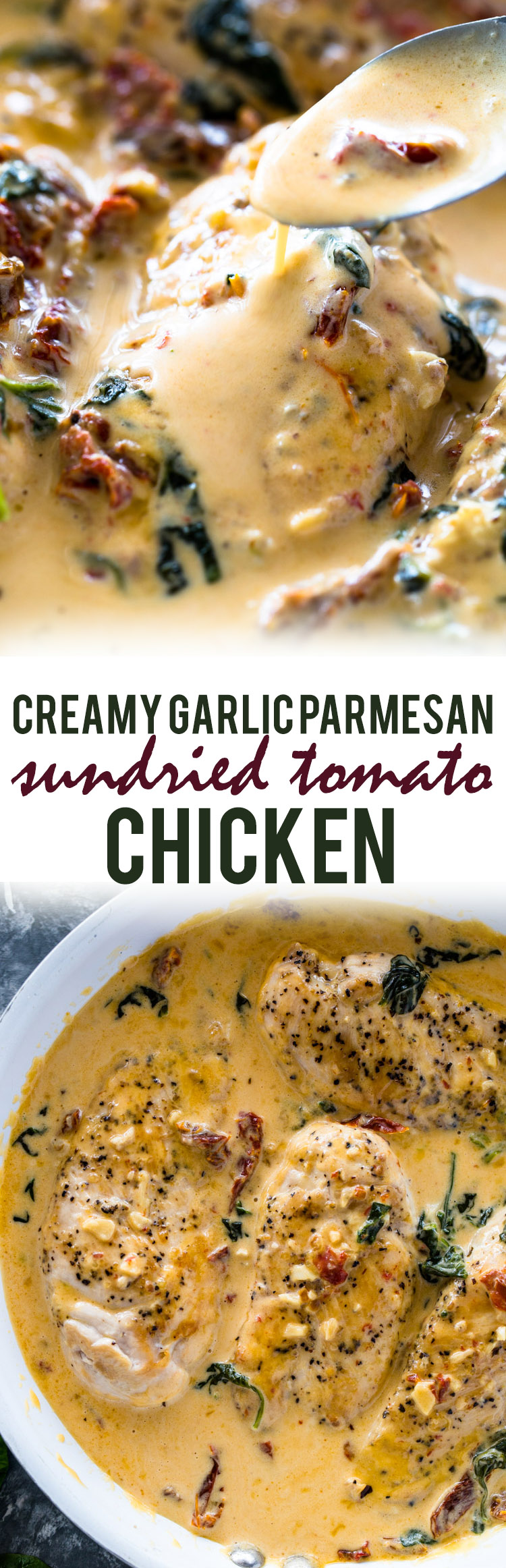 Creamy Garlic Parmesan Sun-dried Tomato Chicken
