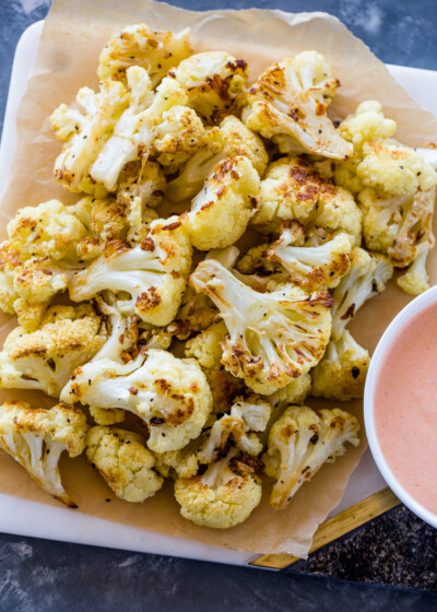 Roasted Garlic Cauliflower | Gimme Delicious