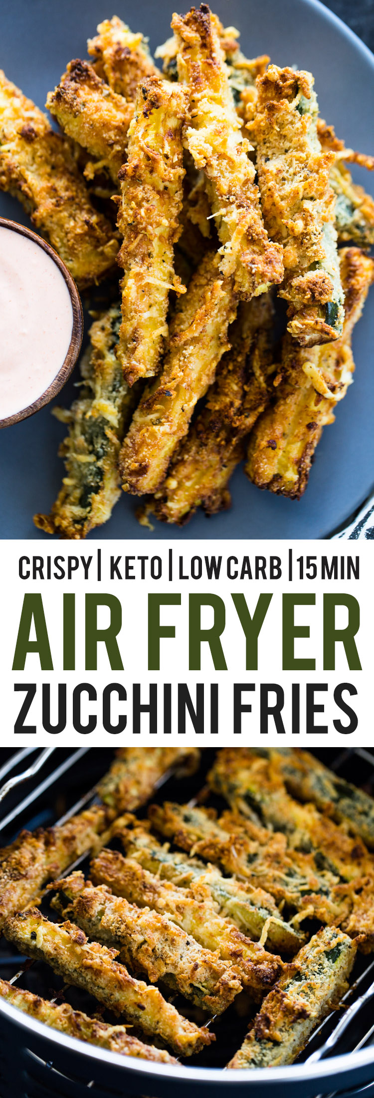 Air Fryer Zucchini Fries (Low Carb - Keto)