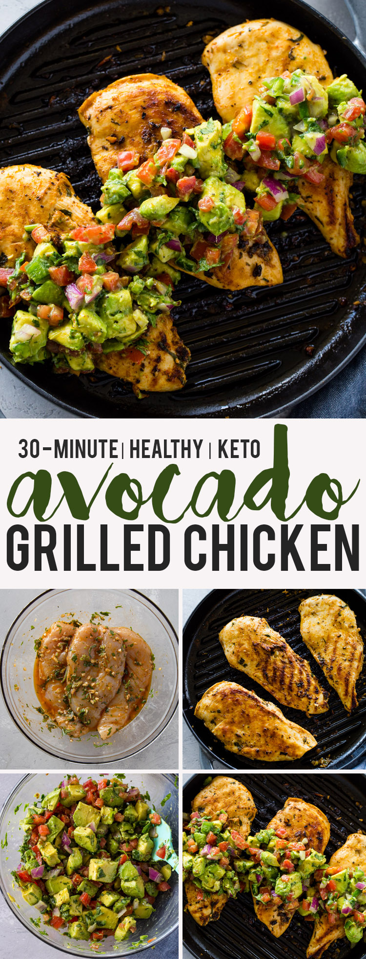 Grilled Chicken with Avocado Salsa 