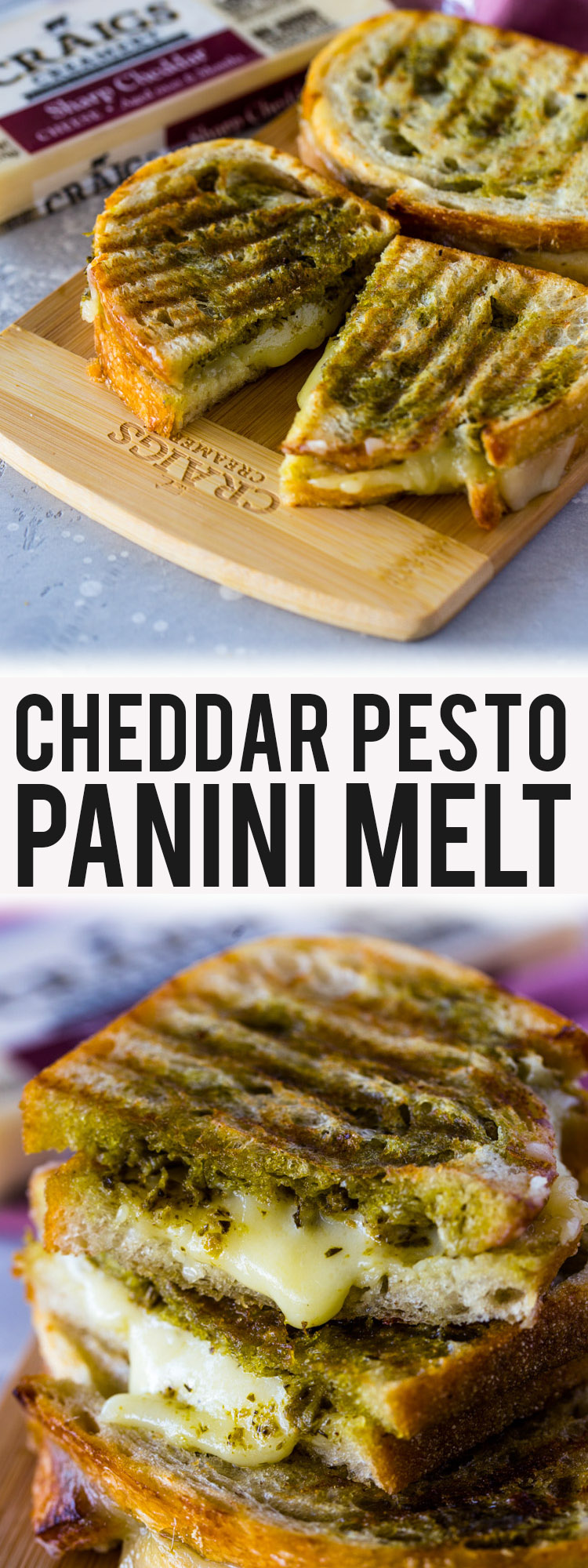 Cheddar Pesto Panini Melts