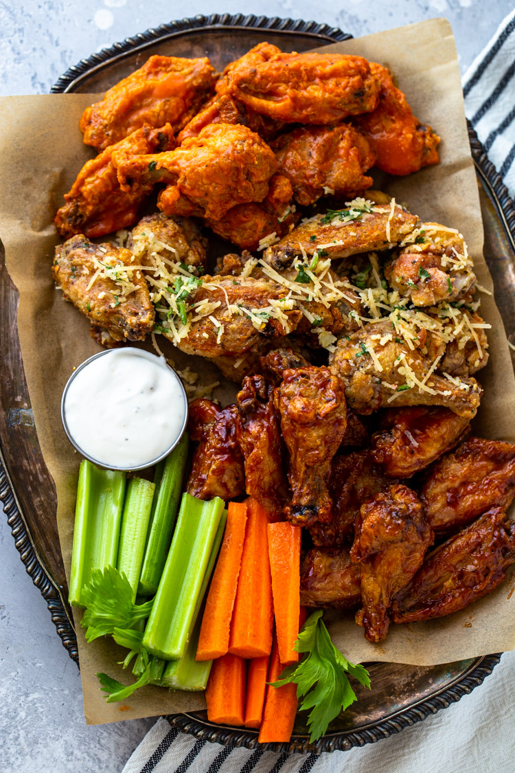 Crispy Air Fryer Chicken Wings (3 Ways!) - Gimme Delicious