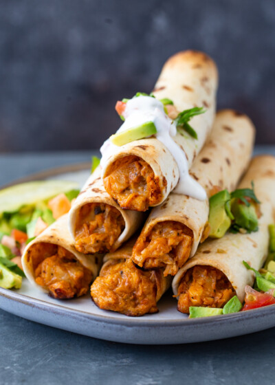 Chicken Taquitos (Baked or Air-Fryer) | Gimme Delicious