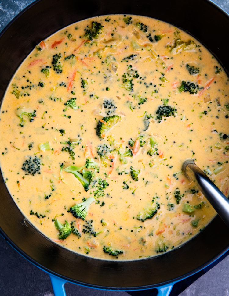 30 Minute Broccoli Cheddar Soup (Better than Panera!)