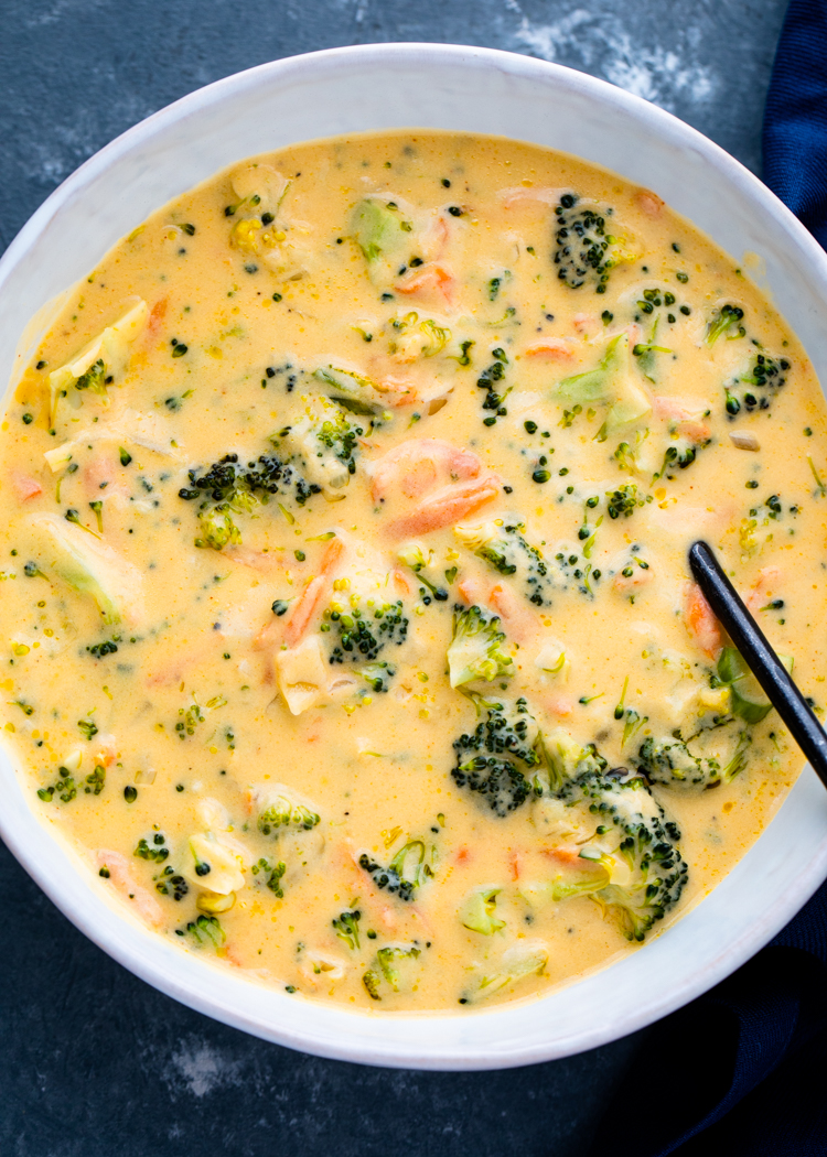 30 Minute Broccoli Cheddar Soup | Gimme Delicious