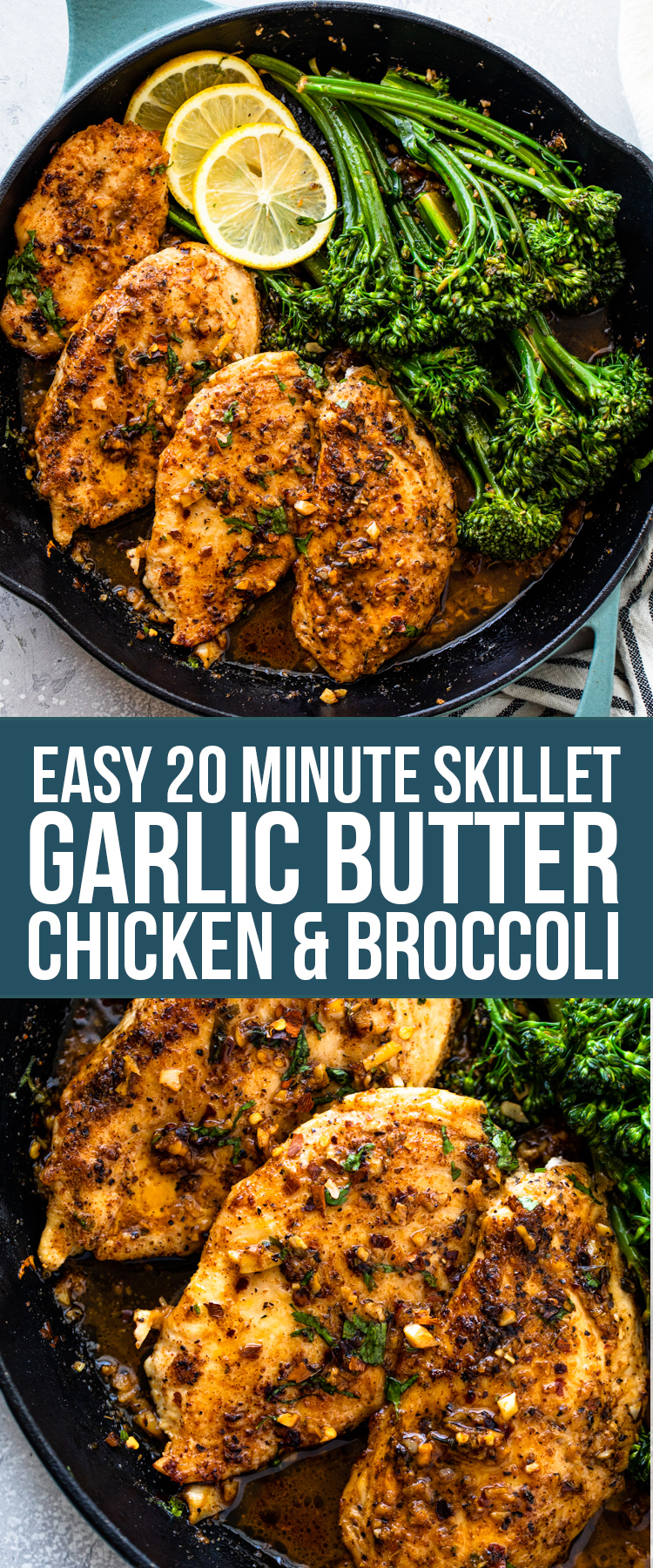 Garlic Butter Chicken & Broccoli (20 Minutes!)