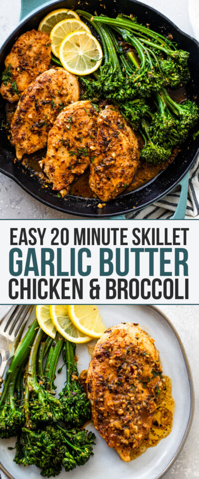 Garlic Butter Chicken & Broccoli (20 Minutes!) | Gimme Delicious