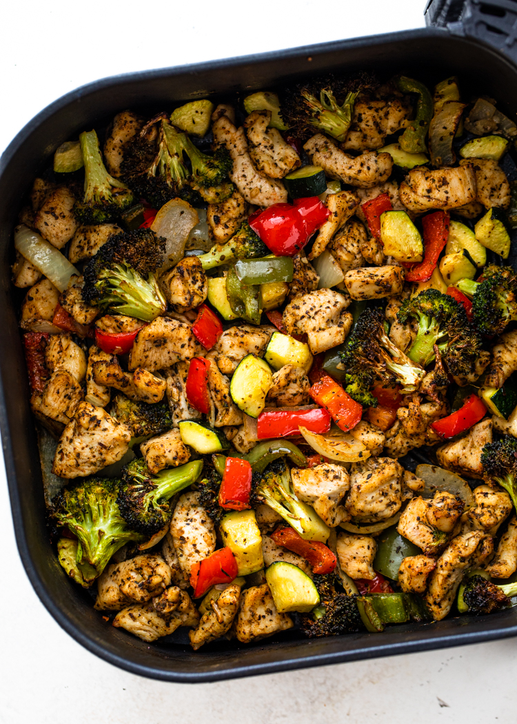 Healthy Air Fryer Chicken And Veggies Gimme Delicious