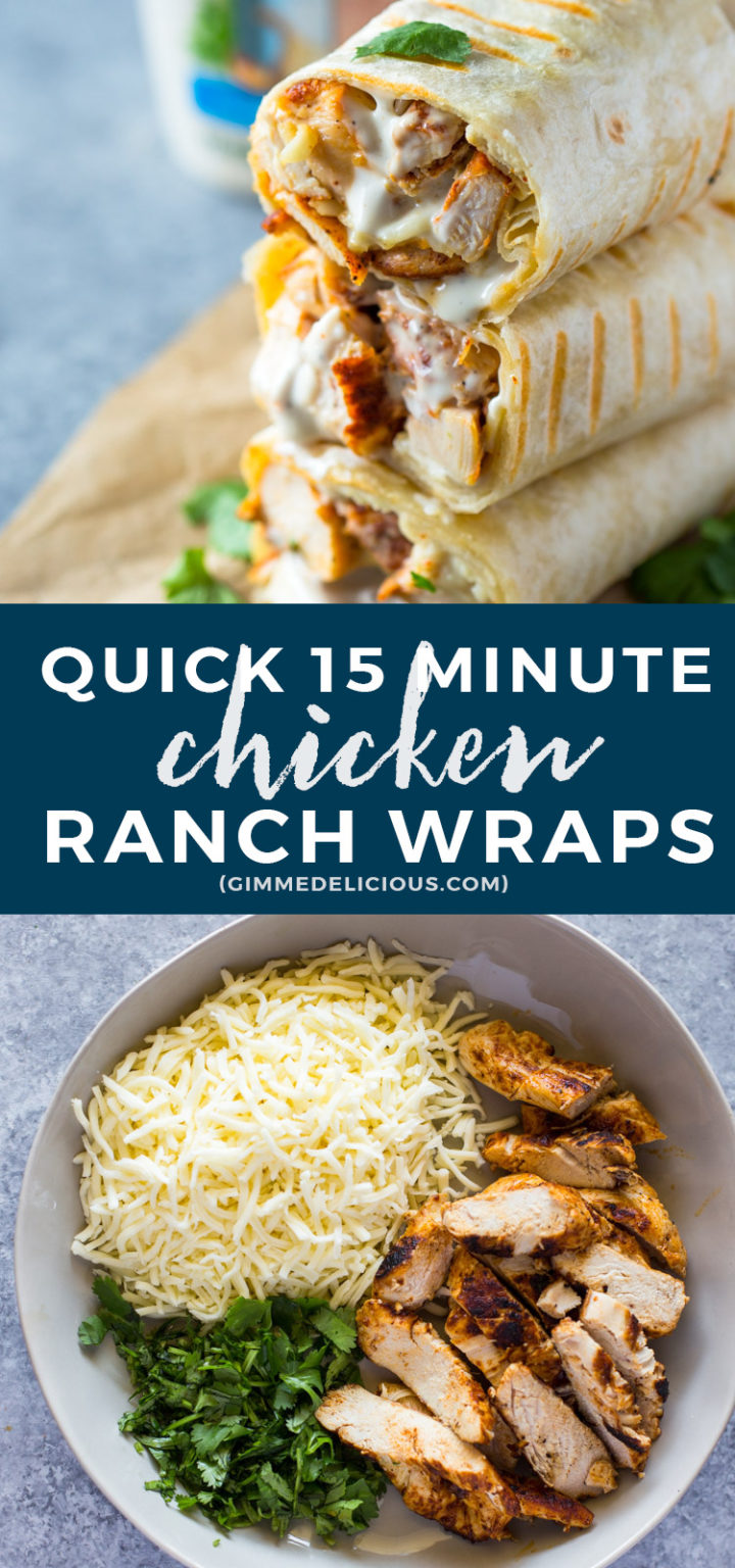 Chicken Ranch Wraps | Gimme Delicious