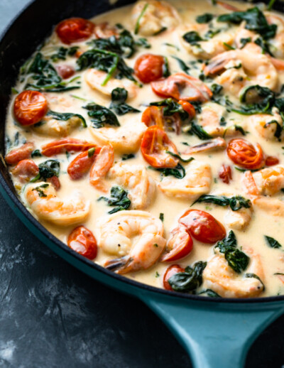 Creamy Tuscan Shrimp | Gimme Delicious