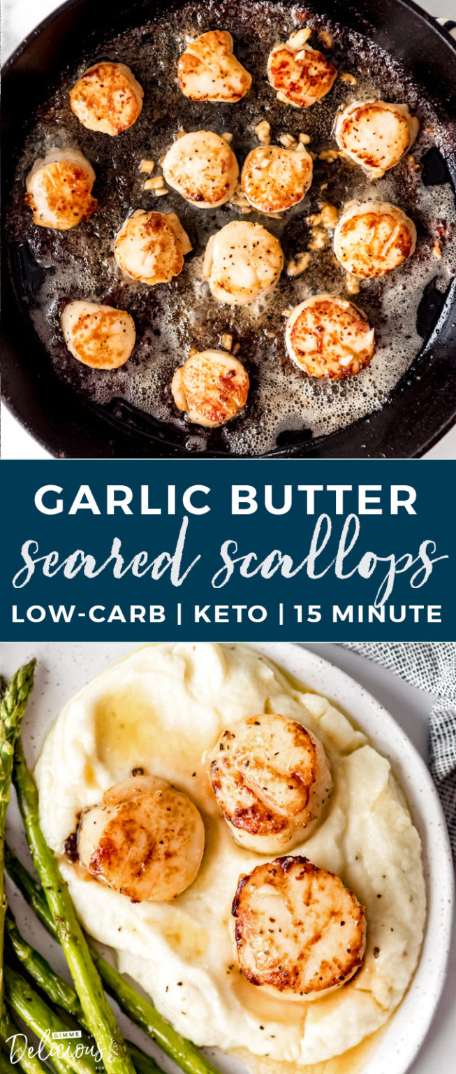 Garlic Butter Seared Scallops AQ | Gimme Delicious