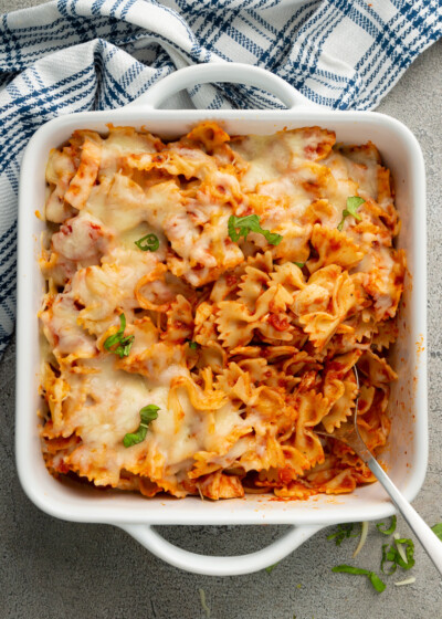 4 Ingredient Chicken Pasta Casserole | Gimme Delicious