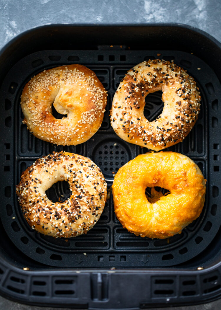 15 Minute Air Fryer Bagels Gimme Delicious