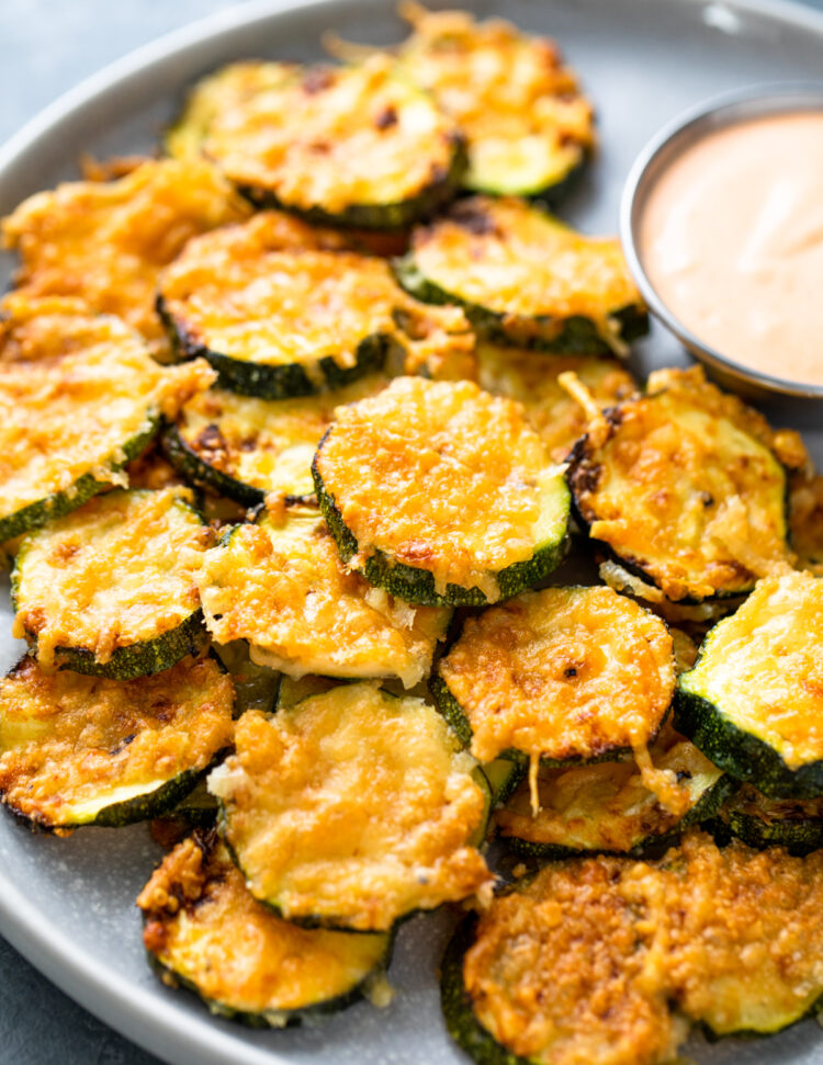 Air Fryer Zucchini Parmesan Crisps Gimme Delicious