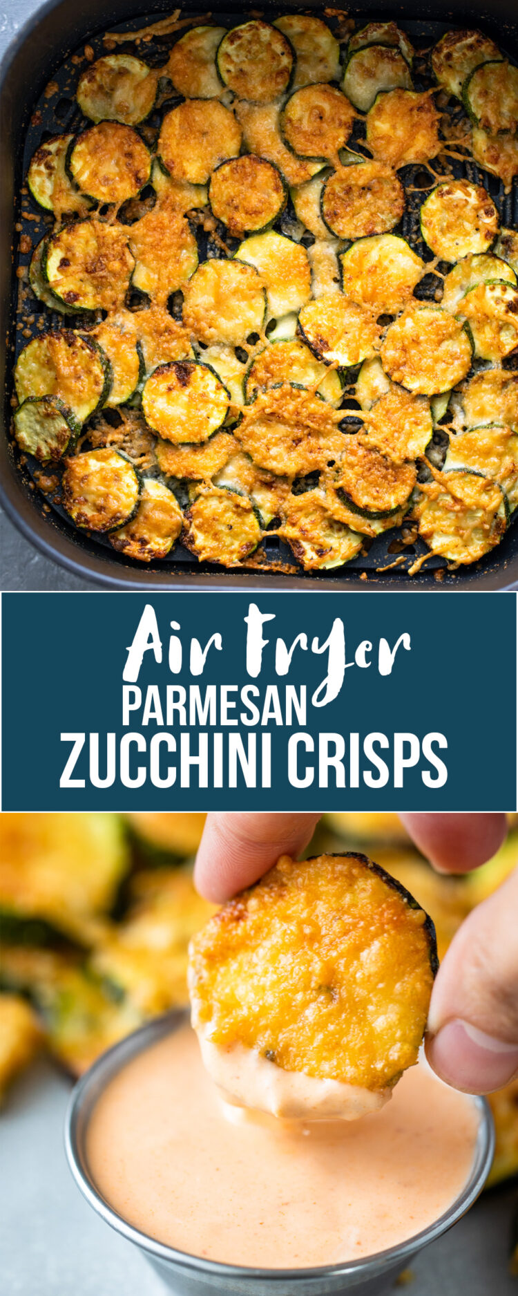 Air Fryer Zucchini Parmesan Crisps Gimme Delicious