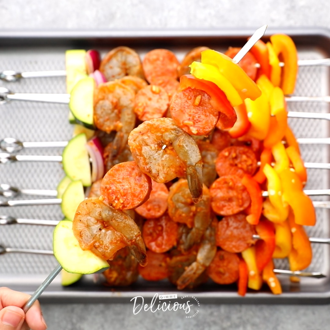 Grilled Cajun Shrimp Kabobs Gimme Delicious