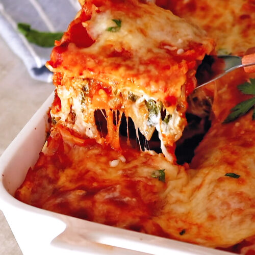 Creamy Chicken Lasagna | Gimme Delicious