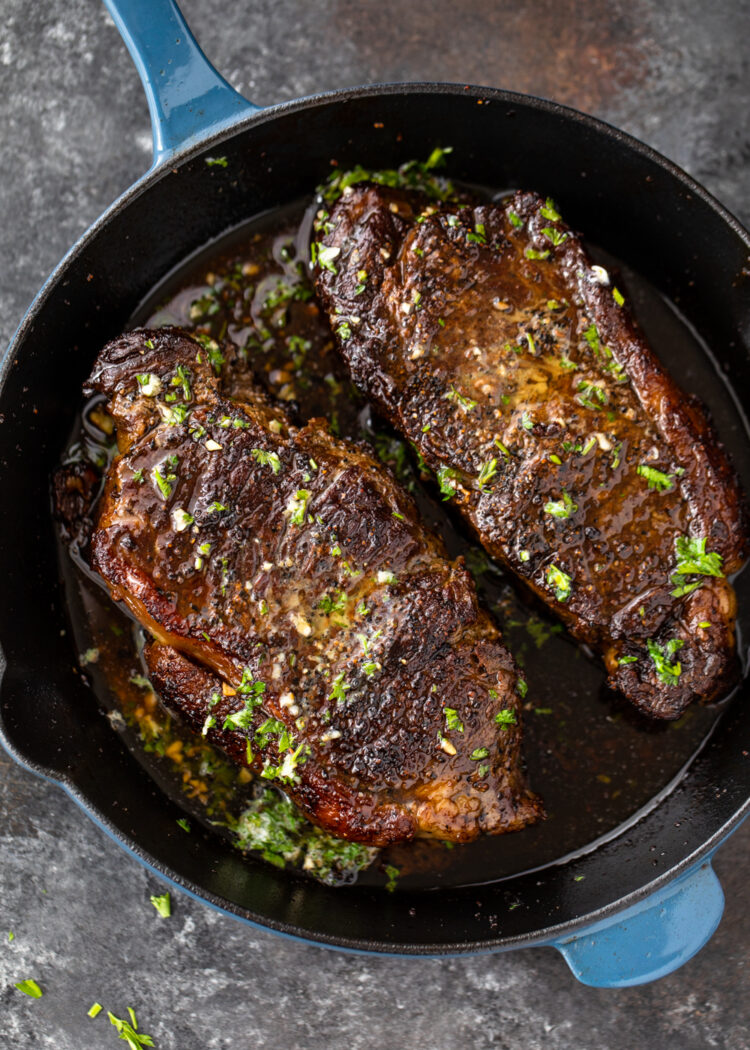 Pan-Seared Steak With Garlic Butter | Gimme Delicious