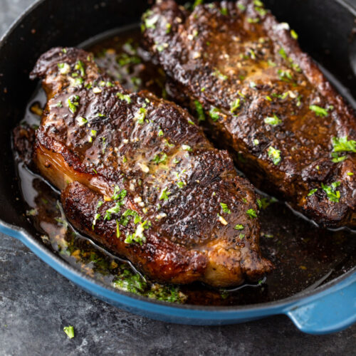 Pan-Seared Steak With Garlic Butter | Gimme Delicious