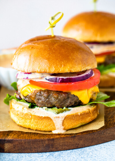 Air Fryer Cheeseburgers 