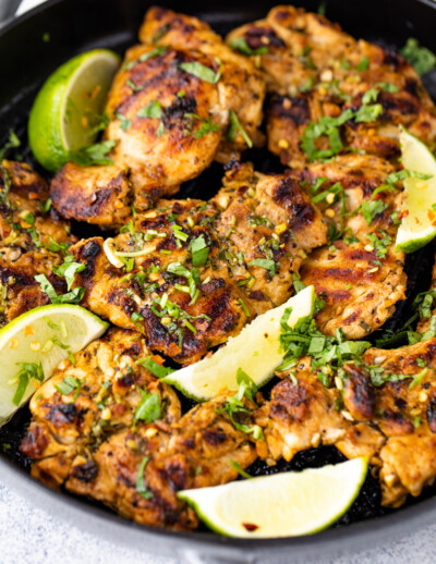 Grilled Cilantro Lime Chicken Thighs | Gimme Delicious