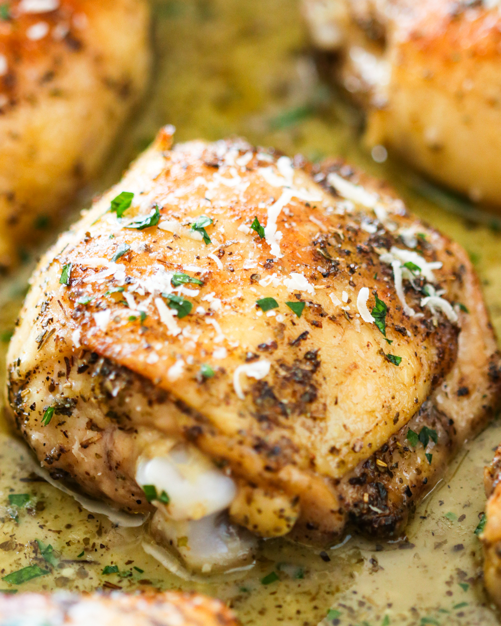 Chicken Baked in Garlic Parmesan Cream Sauce Gimme Delicious