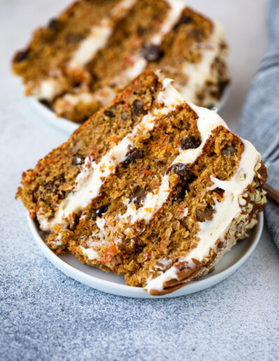 Carrot Cake with Cream Cheese Frosting | Gimme Delicious