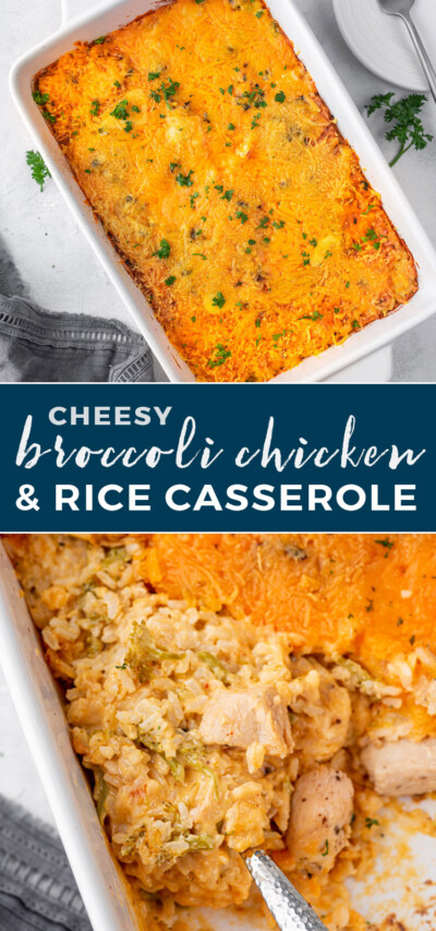 Cheesy Broccoli, Chicken and Rice Casserole | Gimme Delicious