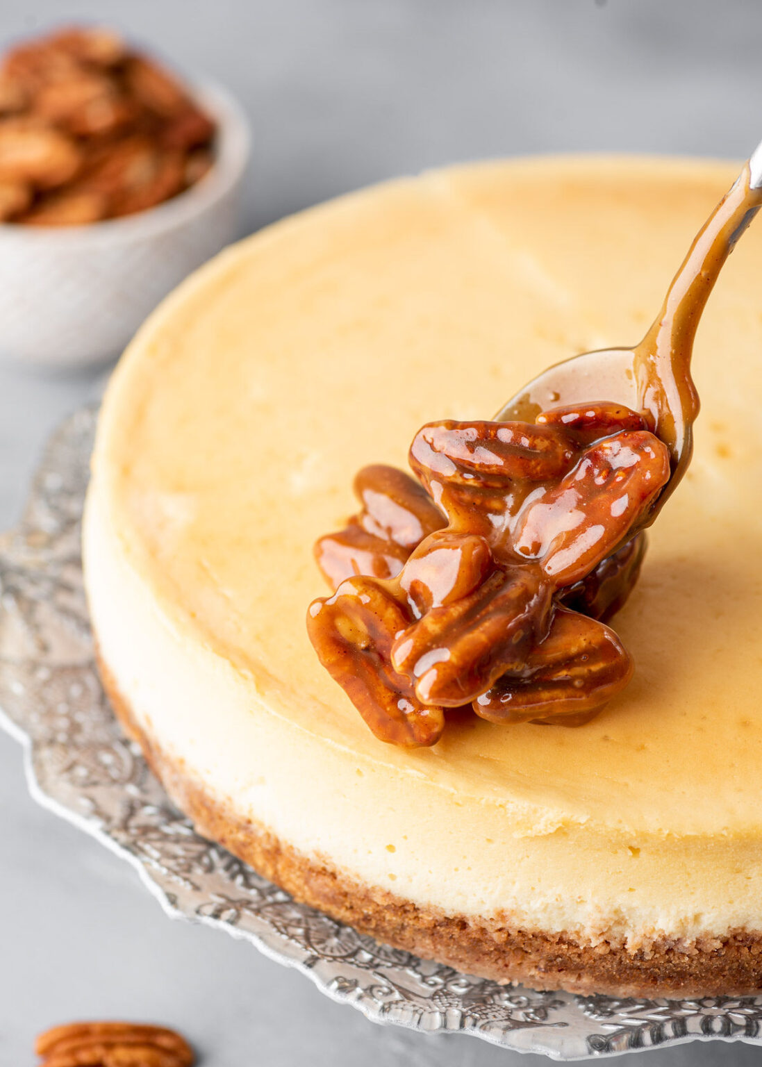 Pecan Pie Cheesecake | Gimme Delicious