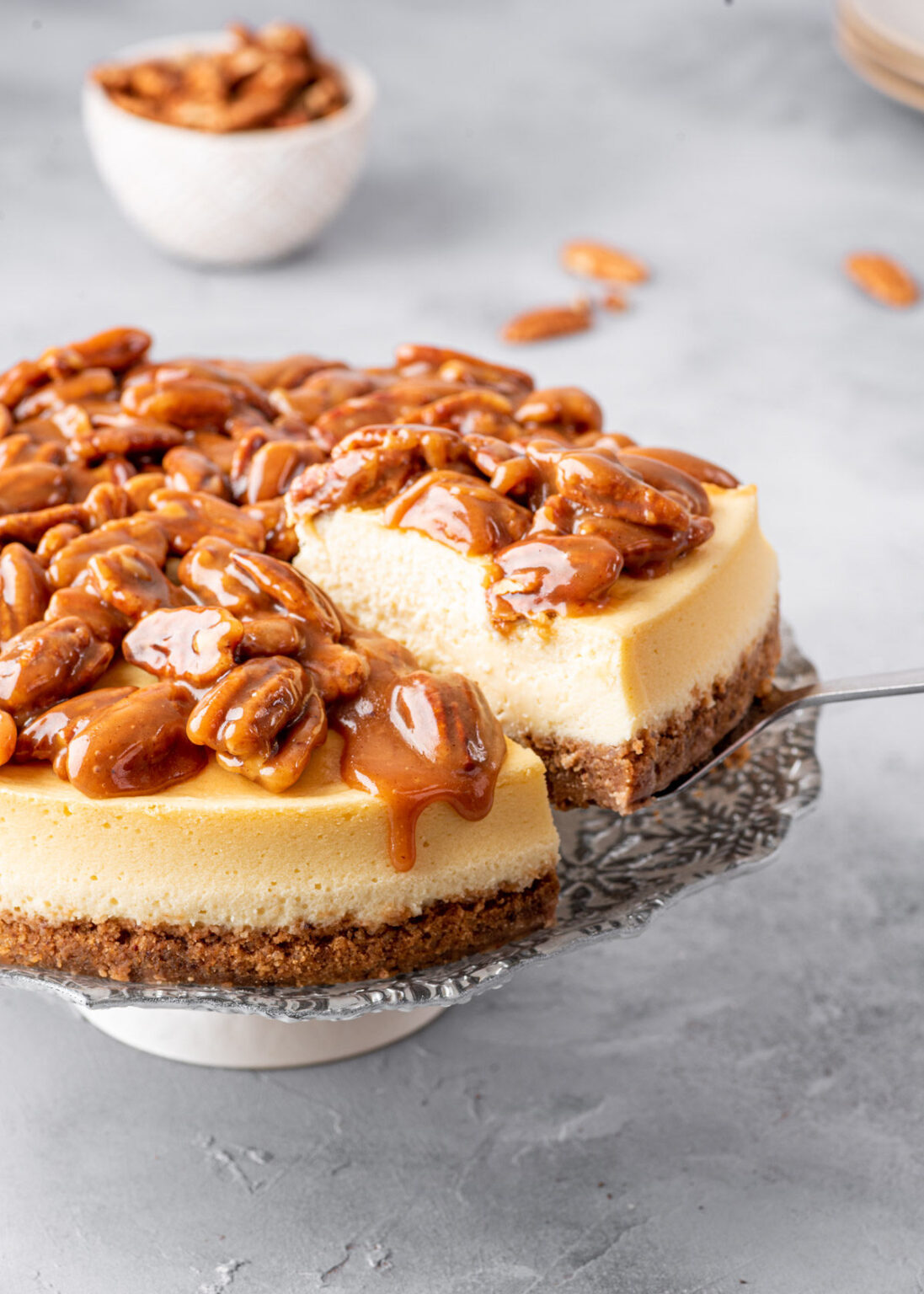 Pecan Pie Cheesecake | Gimme Delicious