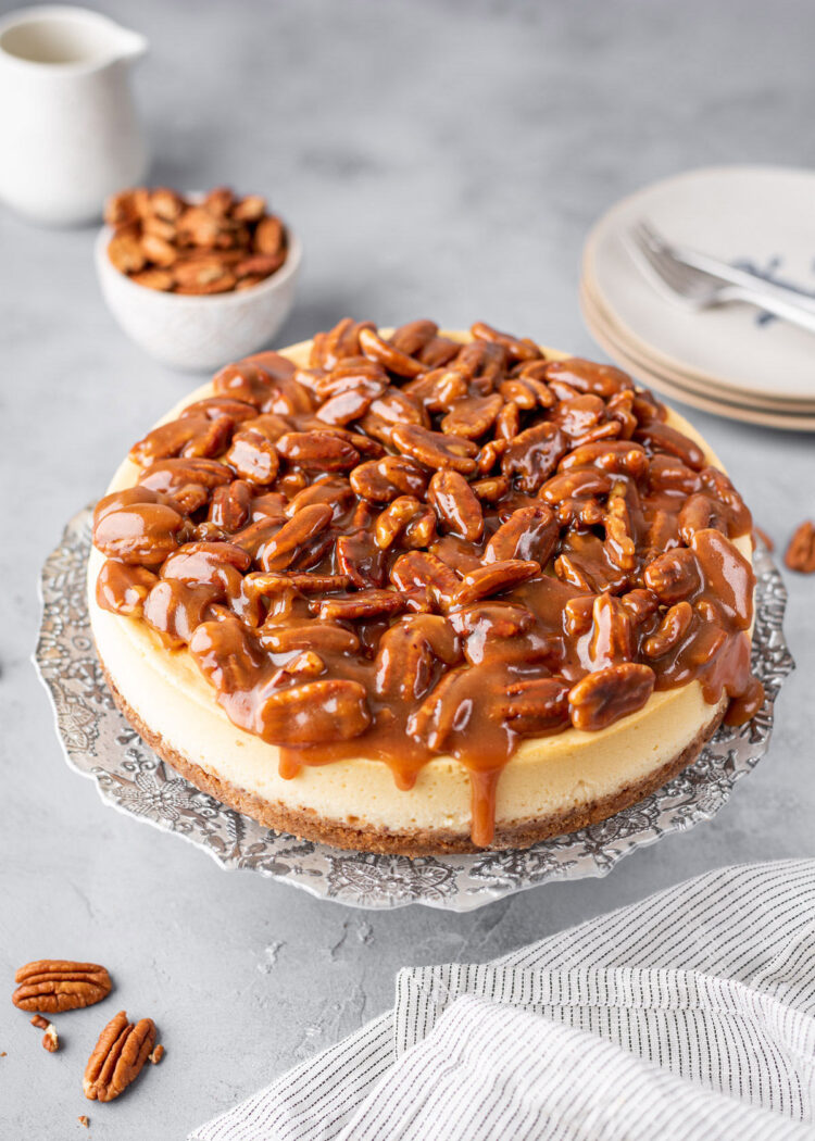 Pecan Pie Cheesecake | Gimme Delicious