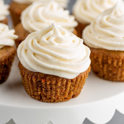 Carrot Cupcakes with Cream Cheese Frosting | Gimme Delicious