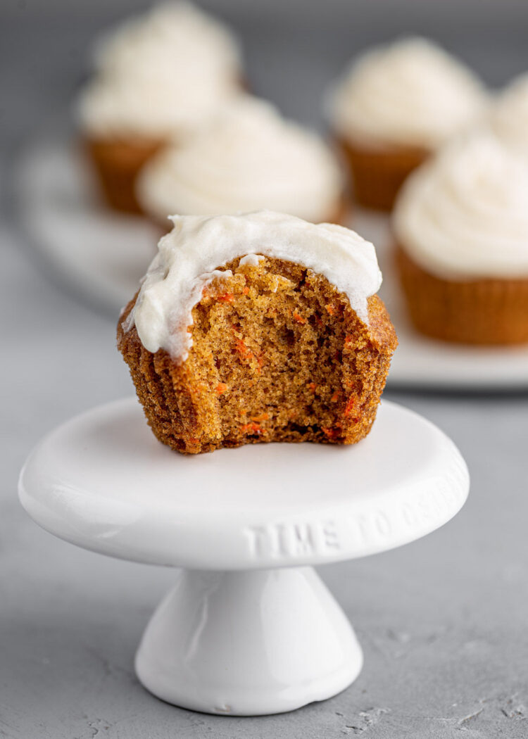 Carrot Cupcakes With Cream Cheese Frosting Gimme Delicious