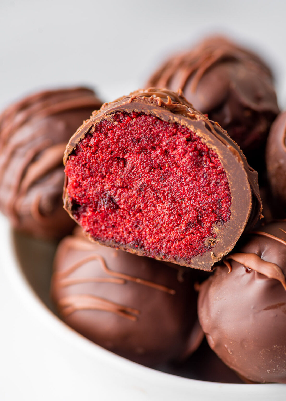 Red Velvet Cake Balls | Gimme Delicious