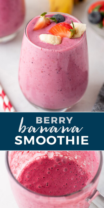 Mixed Berries and Banana Smoothie | Gimme Delicious