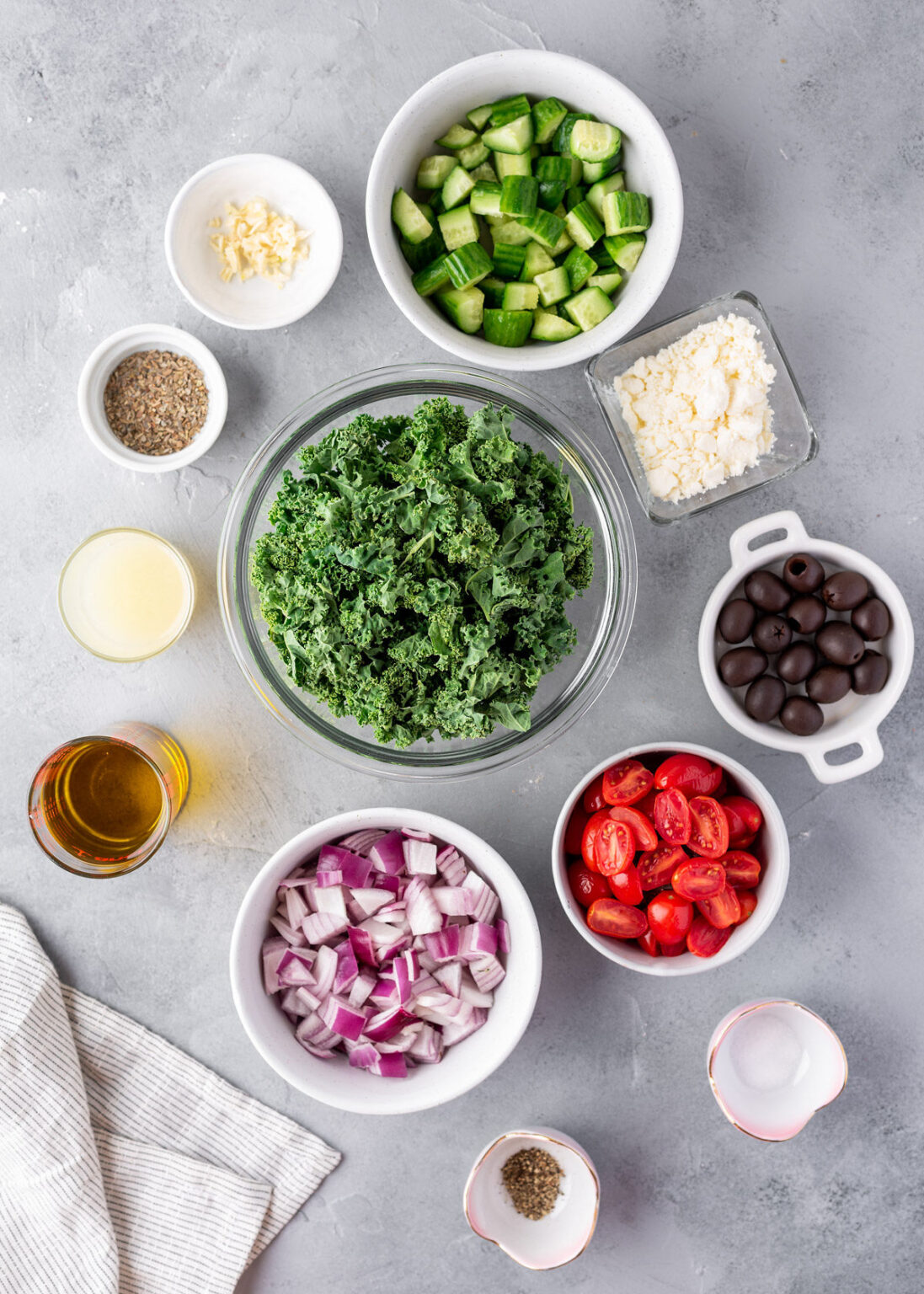 Greek Kale Salad with Lemon Olive Oil Dressing Gimme Delicious